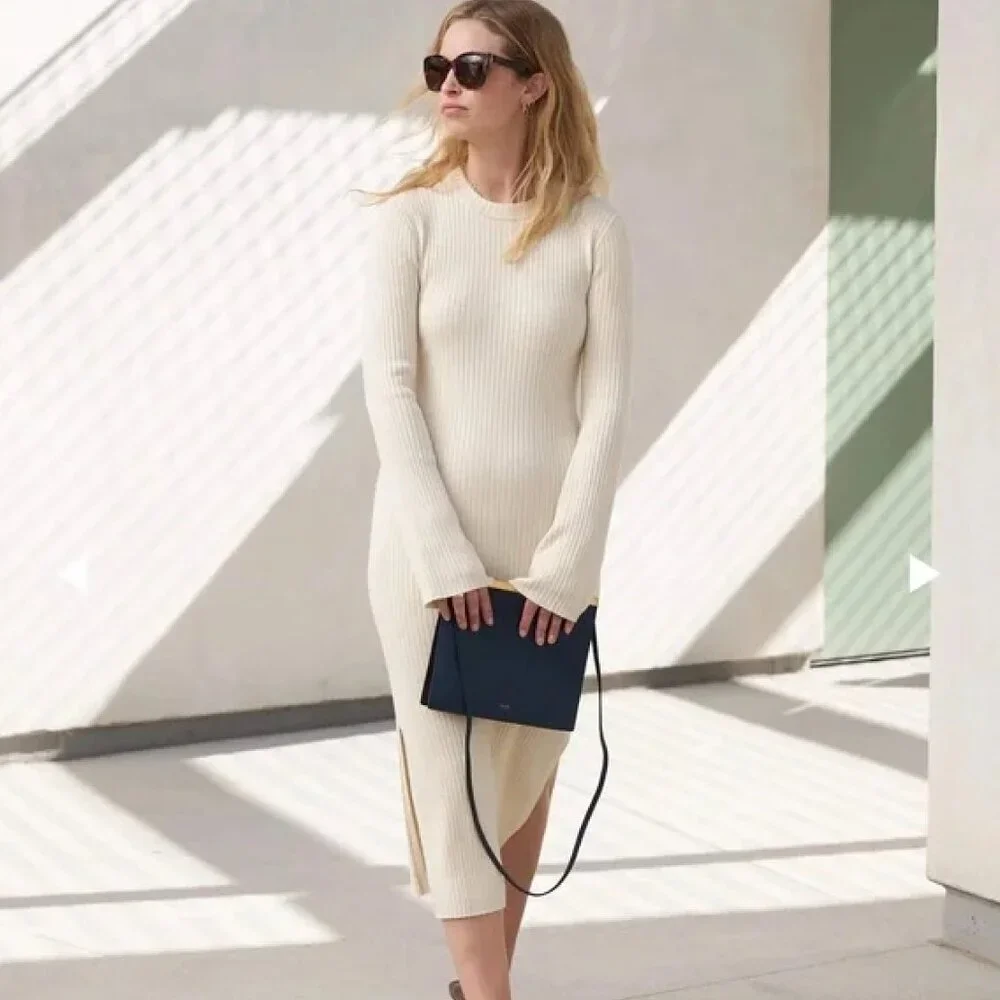 AYR Merino Wool Ivory Sweater Dress - Picture 5 of 5